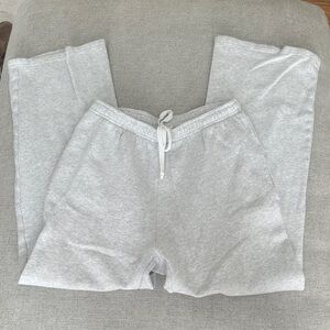 Brandy Melville light grey wide leg sweatpants